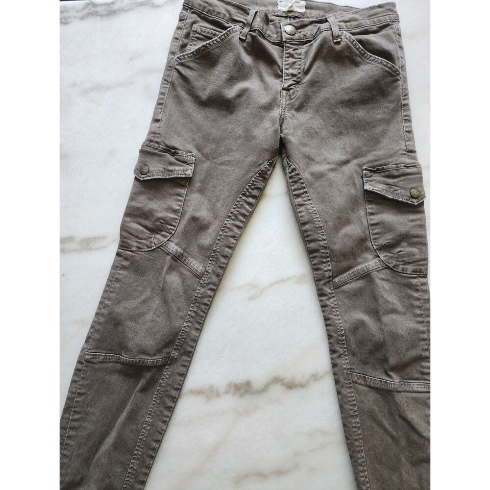 CURRENT/ELLIOTT Size 30 The Skinny Cargo Pocket Slim Combat Army Green Pants